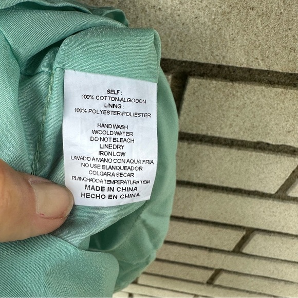 &merci Bubble Puff Sleeve Pink Green Floral Floral Flare Mini Dress - Picture 9 of 14